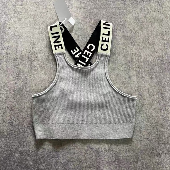 🚩steal authentic Celine Ribbed Gray Apparel - Picture 1 of 4